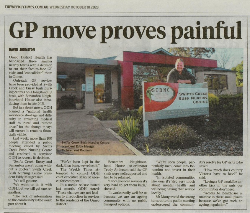 Weekly Times: GP move proves painful